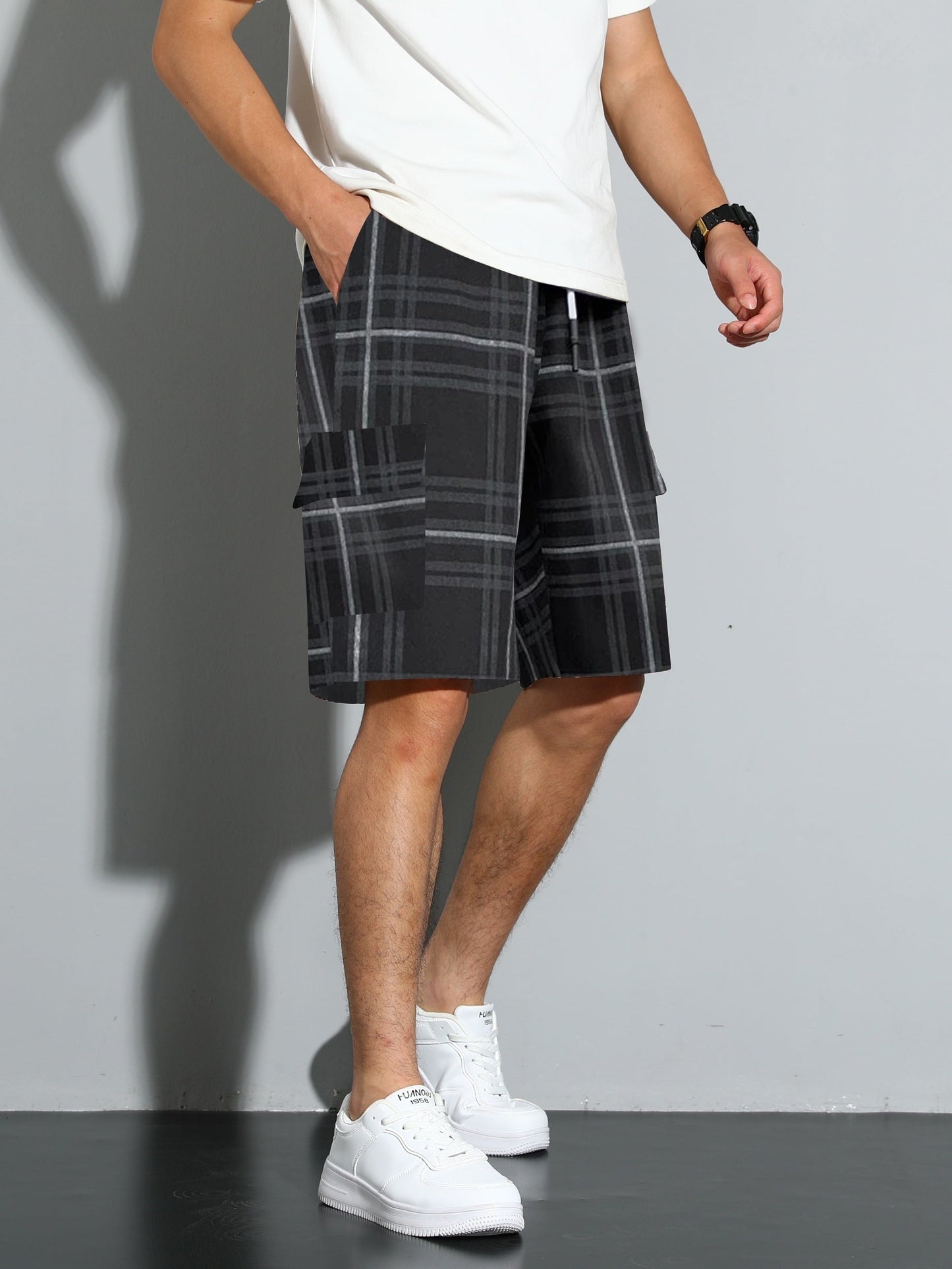 Hardfell | Casual plaid beach shorts