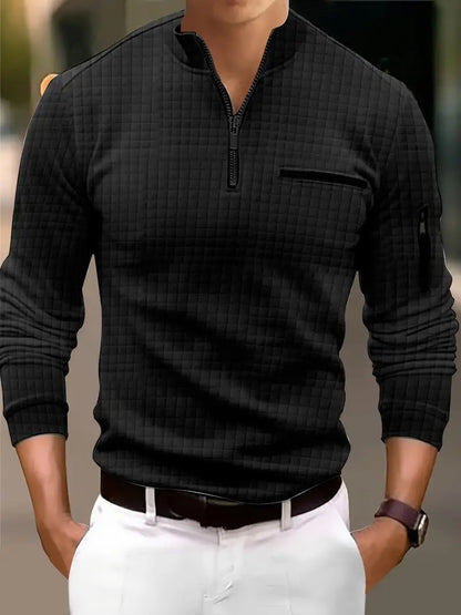 Hardfell | Alexander - casual turtleneck long sleeve shirt with zipper