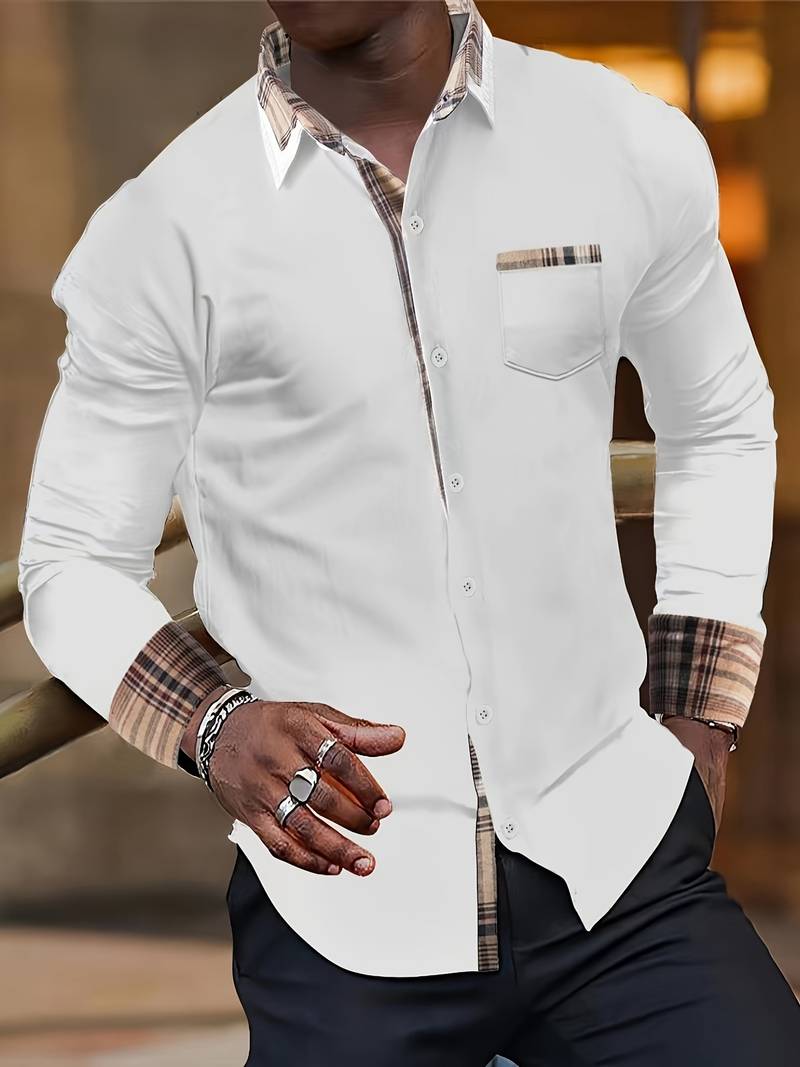 Hardfell | Liam - classic long sleeve shirt in check design