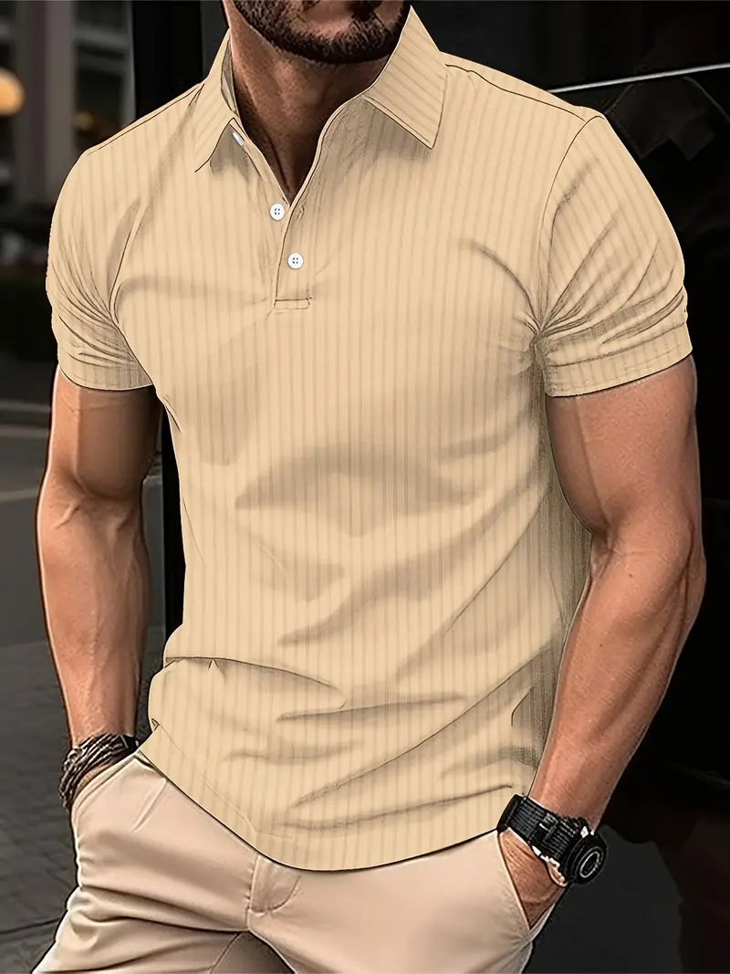 Hardfell | Alessio - casual ribbed short sleeve shirt for men