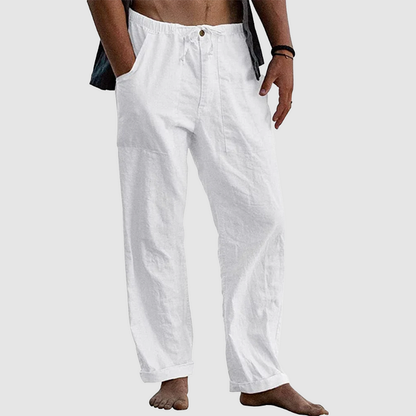 Hardfell | Casual linen trousers with drawstring