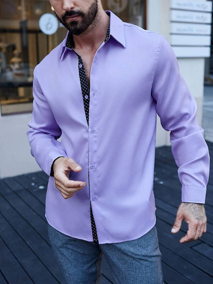 Hardfell | Alexander - color block long sleeve shirt for men