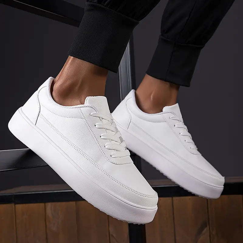 Hardfell | Andrew - plain white skate shoes for men