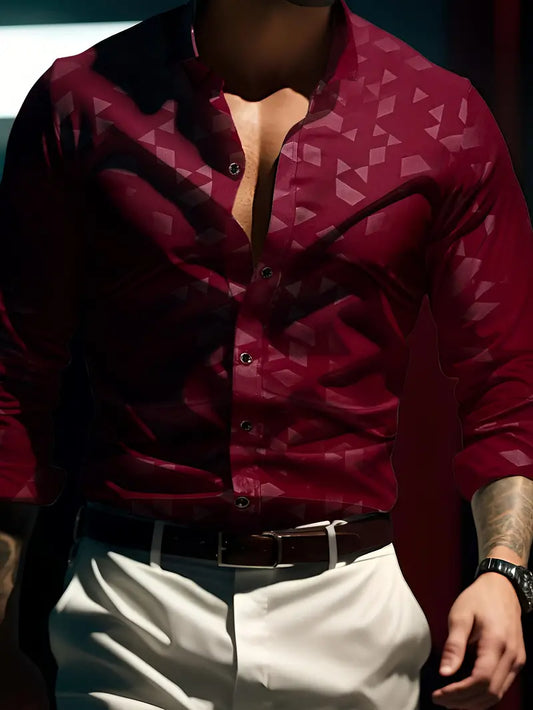 Hardfell | Matthew - long sleeve shirt with buttons for men