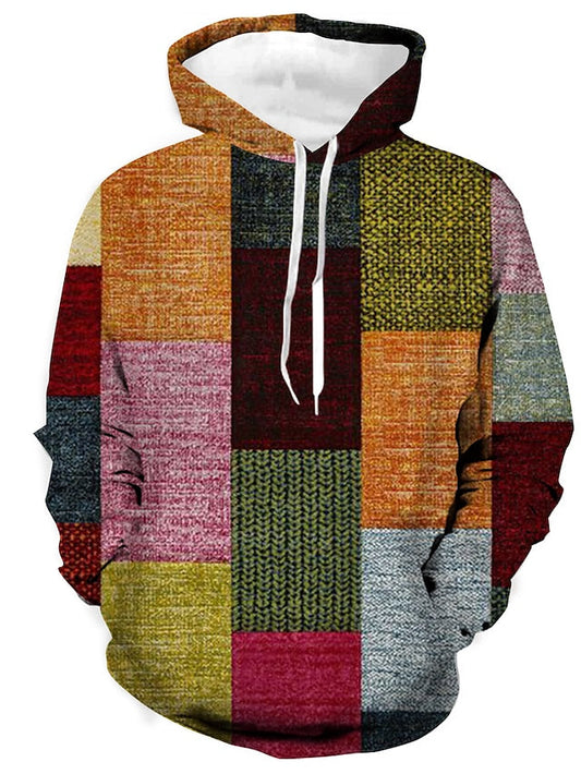 Hardfell | Stylish cotton winter hoodie with check pattern