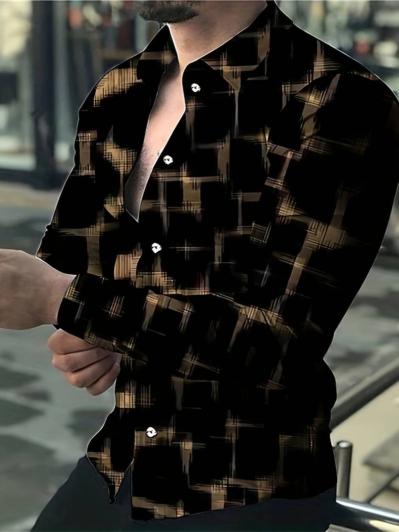 Hardfell | William - long-sleeved shirt in retro style for spring