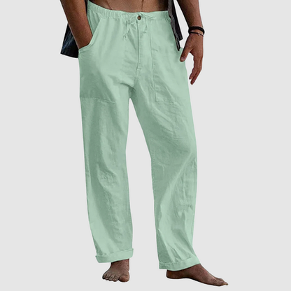 Hardfell | Casual linen trousers with drawstring