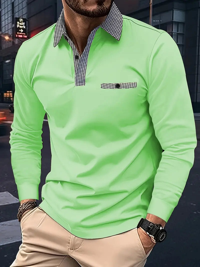 Hardfell | Ethan - classic long sleeve polo shirt for spring