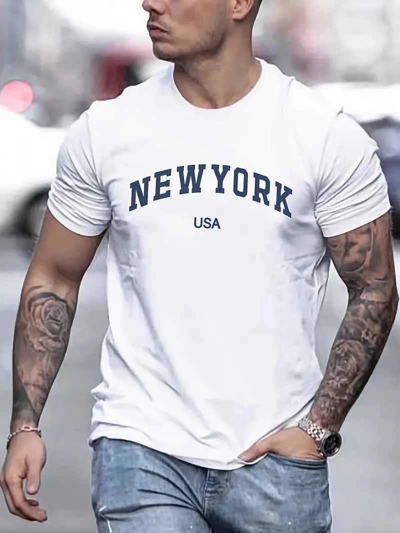 Hardfell | Solstice - t-shirt with new york print for men