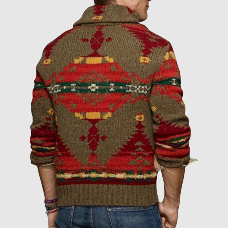 Hardfell | Harrington jacquard knit sweater