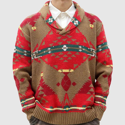 Hardfell | Harrington jacquard knit sweater