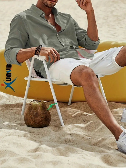 Hardfell | Ethan - casual long sleeve shirt with button placket