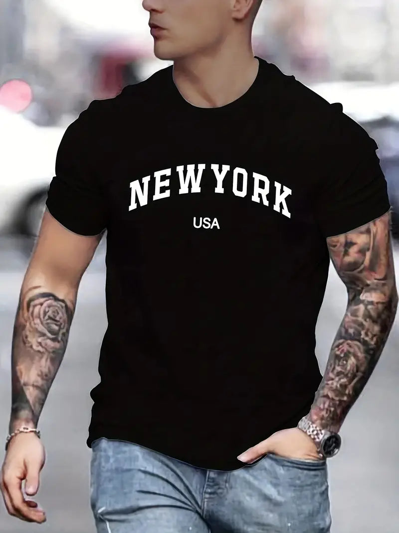 Hardfell | Solstice - t-shirt with new york print for men