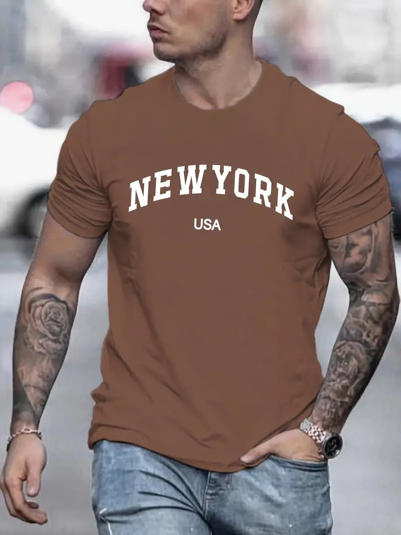 Hardfell | Solstice - t-shirt with new york print for men