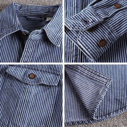 Hardfell | Clark Striped denim shirt