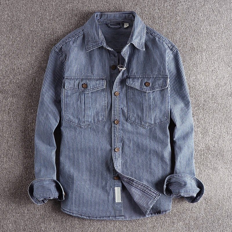 Hardfell | Clark Striped denim shirt