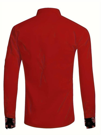 Hardfell | Noah - long-sleeved shirt with vintage floral print