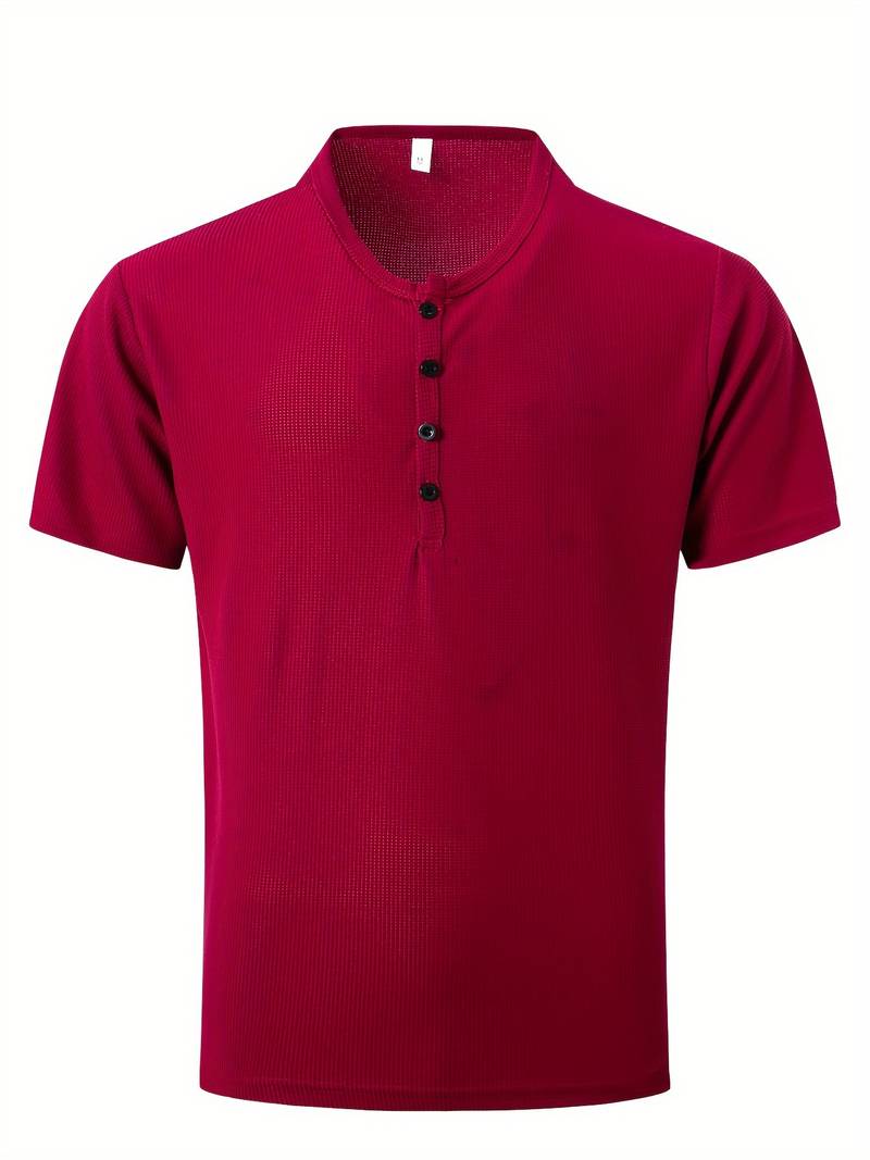 Hardfell | Kevin - casual waffle short sleeve shirt for men