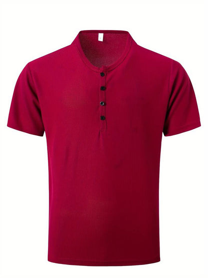 Hardfell | Kevin - casual waffle short sleeve shirt for men