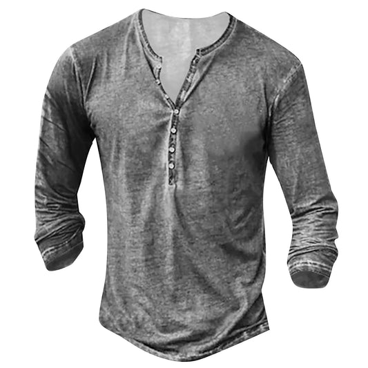 Hardfell | Noah - collarless long sleeve shirt for men