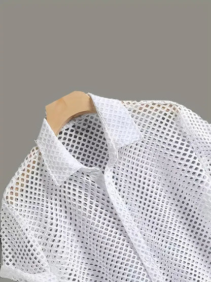 Hardfell | Daniel - hollowed out short sleeve shirt