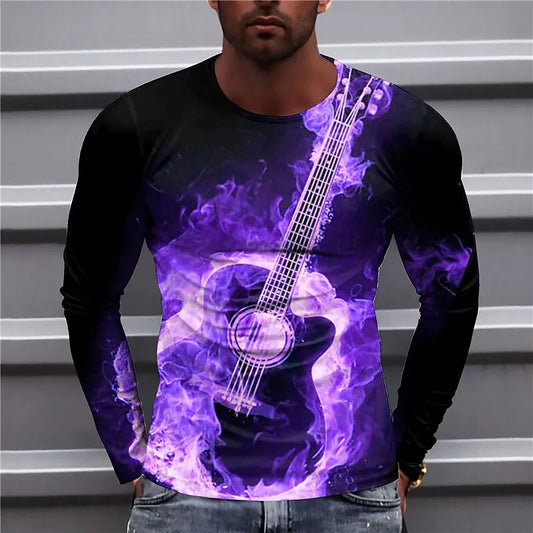 Hardfell | Chay - blue guitar sweatshirts for men