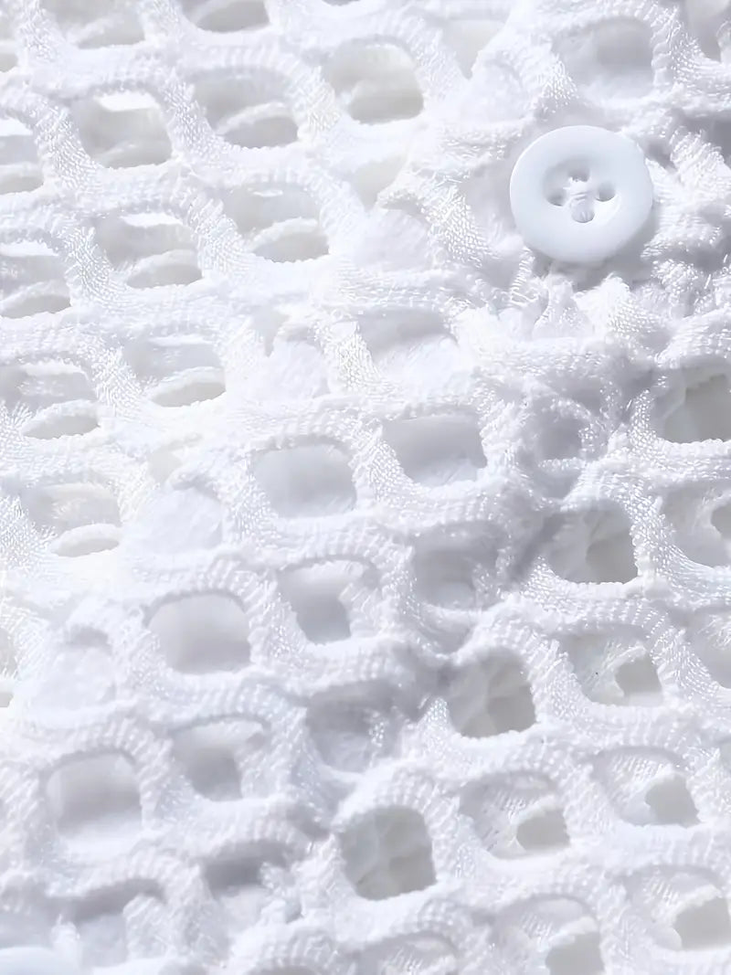 Hardfell | Daniel - hollowed out short sleeve shirt