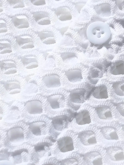 Hardfell | Daniel - hollowed out short sleeve shirt