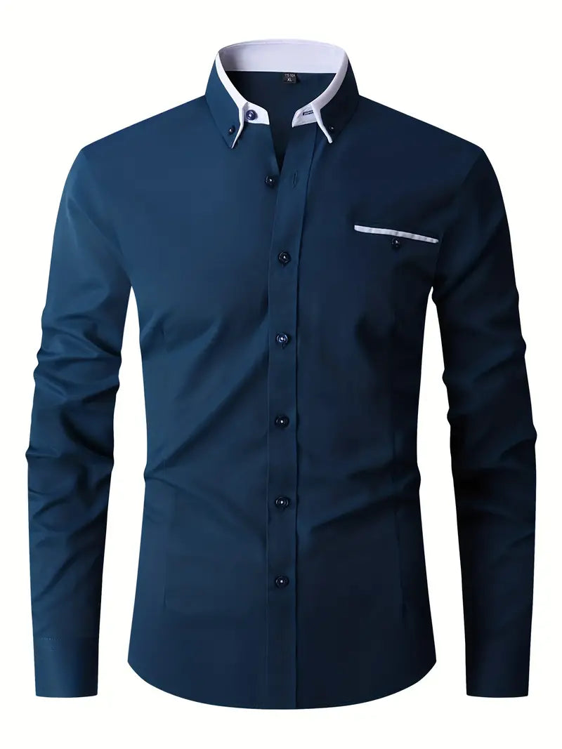Hardfell | Declan - classic, formal shirt with buttons for men