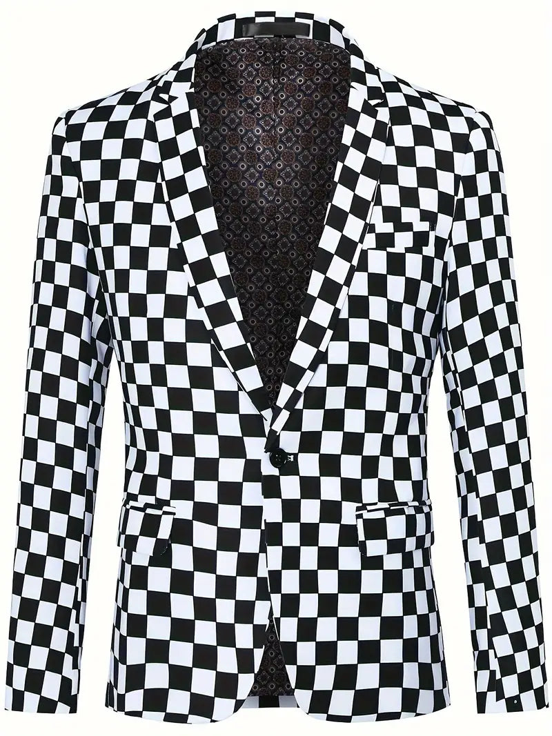 Hardfell | Steven - suit jacket with checkerboard pattern