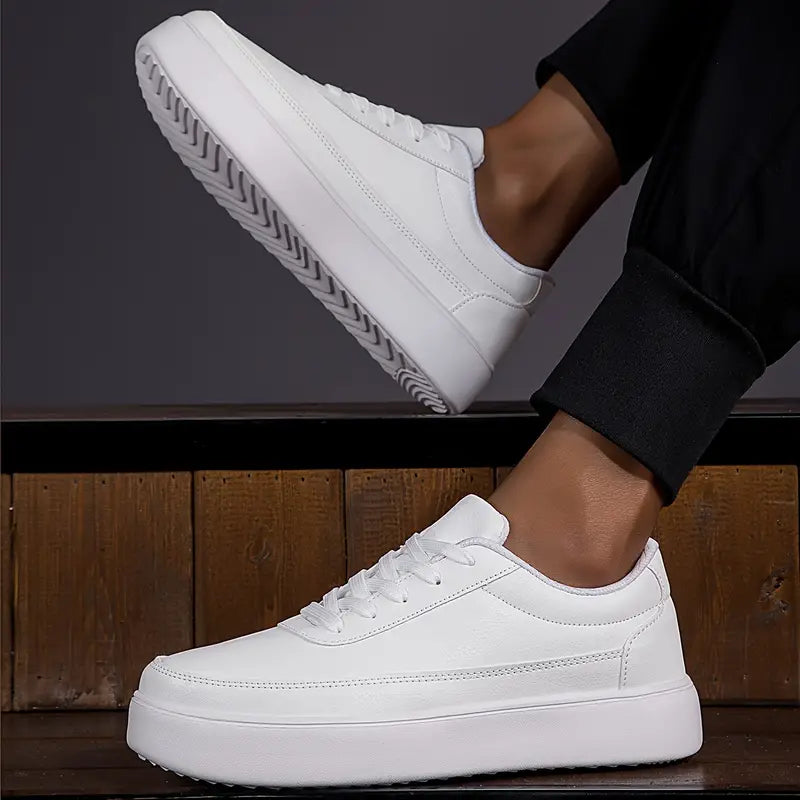 Hardfell | Andrew - plain white skate shoes for men