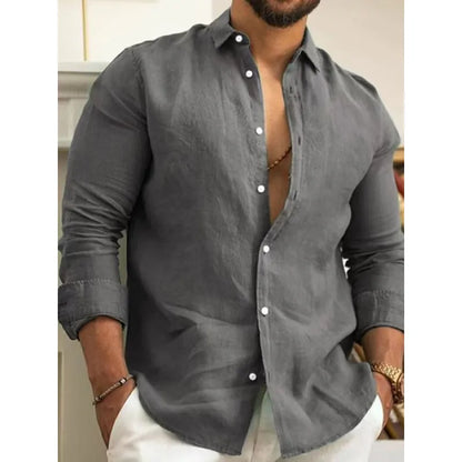 Hardfell | Elegant linen shirt with collar