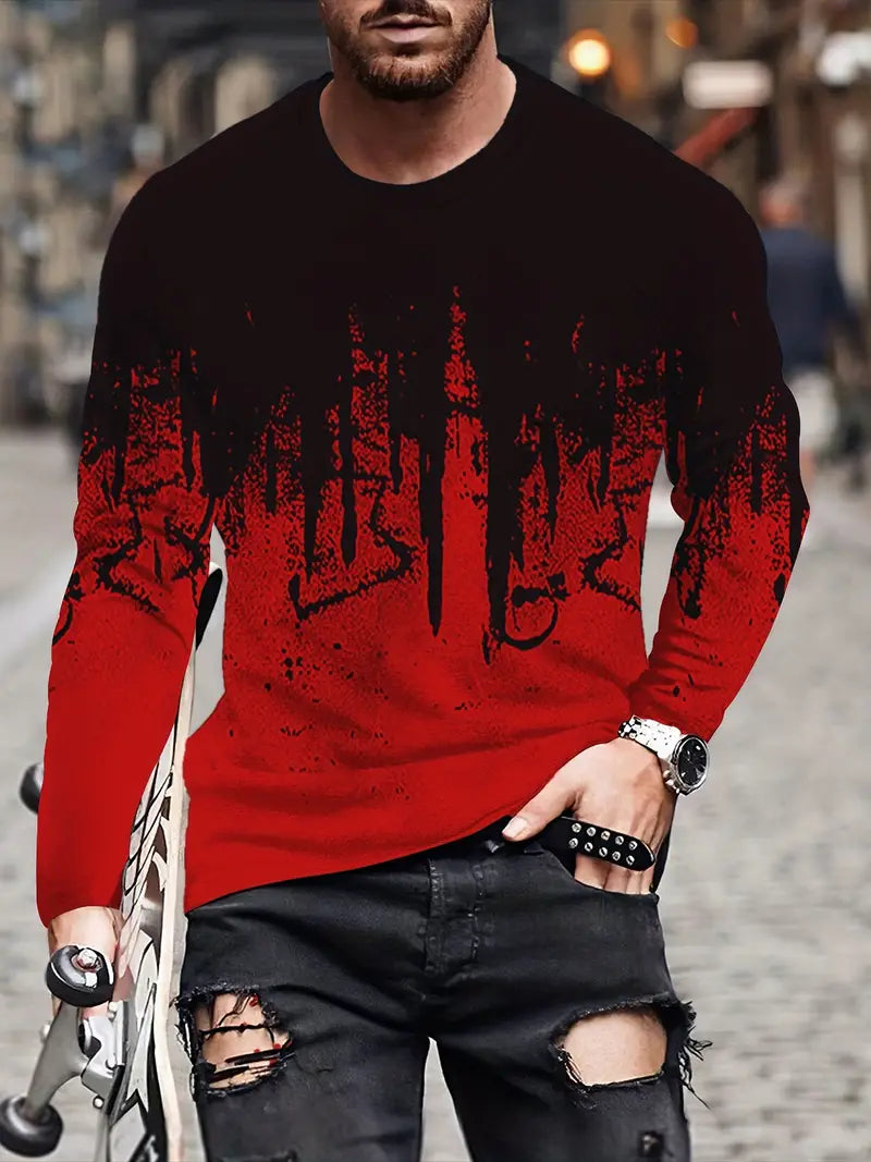 Hardfell | Kieran - trendy colorblock round neck shirt for men