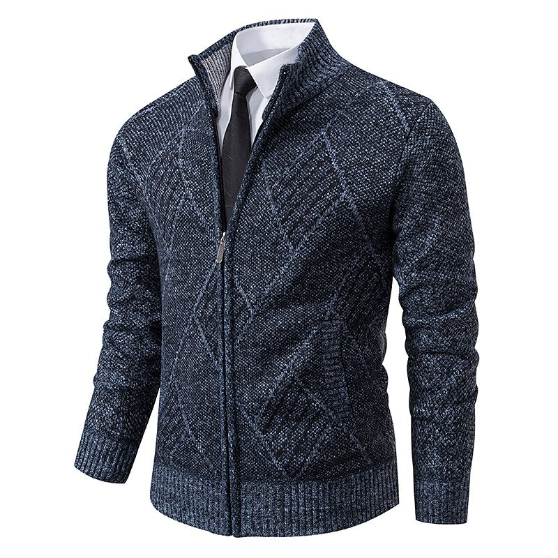 Hardfell | Stylish zipper knit sweater for men (Italian design)