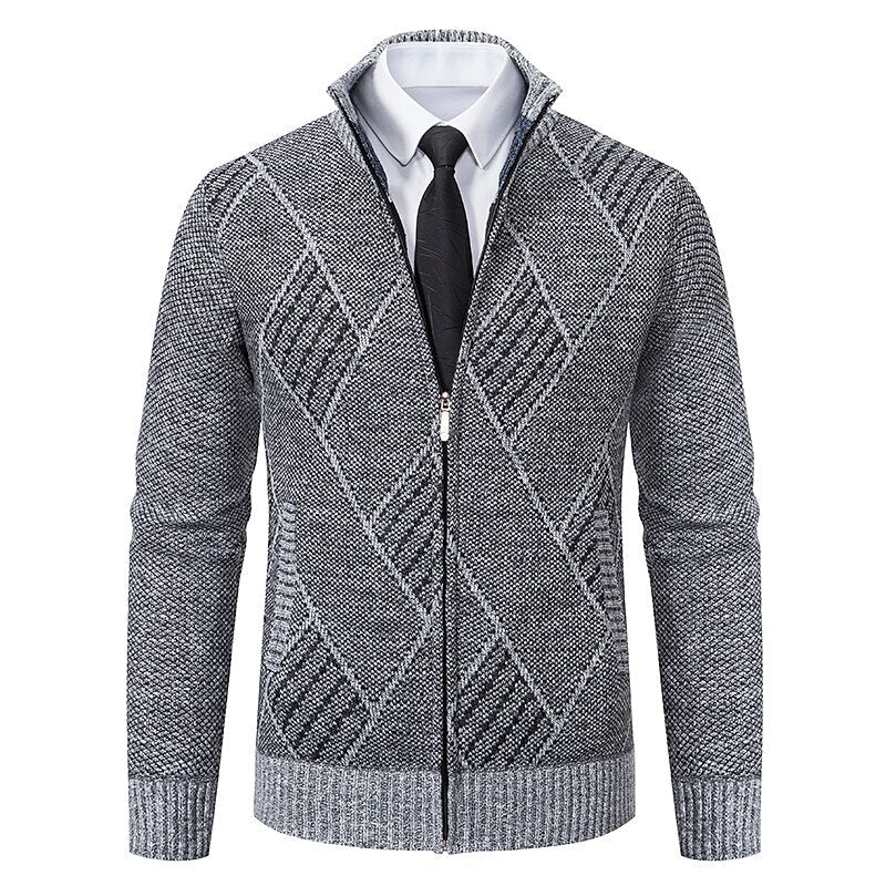 Hardfell | stylish zipper knit sweater for men (italian design)