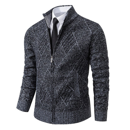 Hardfell | Stylish zipper knit sweater for men (Italian design)
