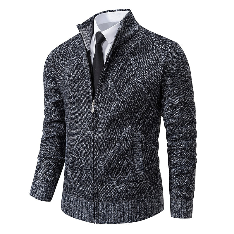 Hardfell | stylish zipper knit sweater for men (italian design)