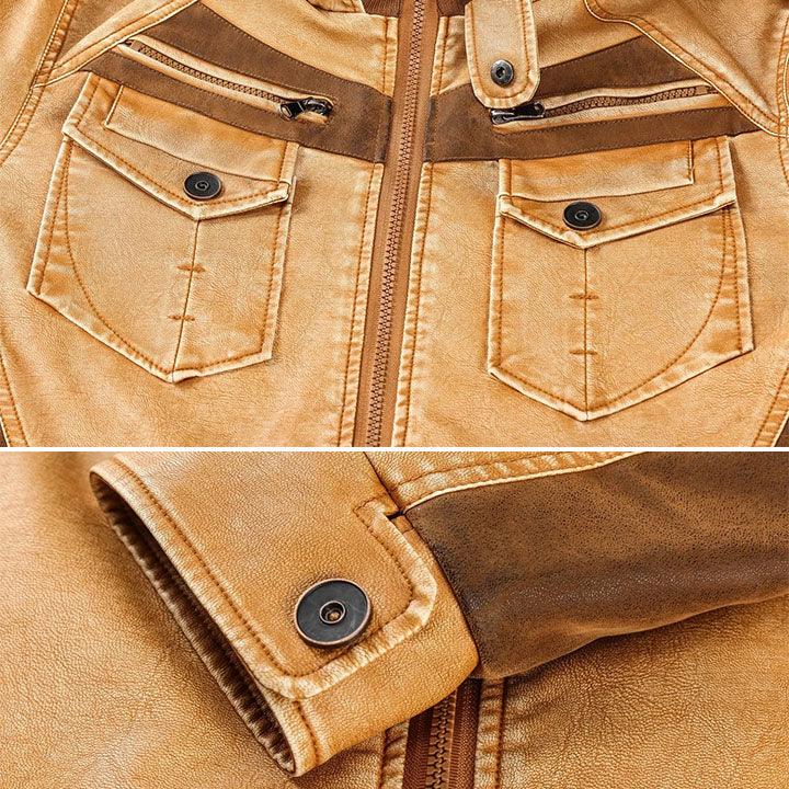 Hardfell | Plain leather jacket