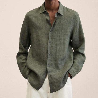 Hardfell | Men's shirt with cotton and linen lapels