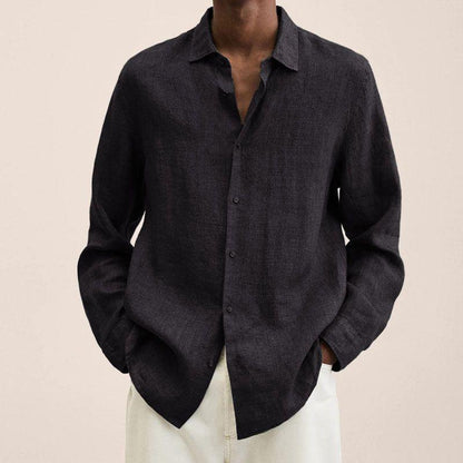 Hardfell | Men's shirt with cotton and linen lapels