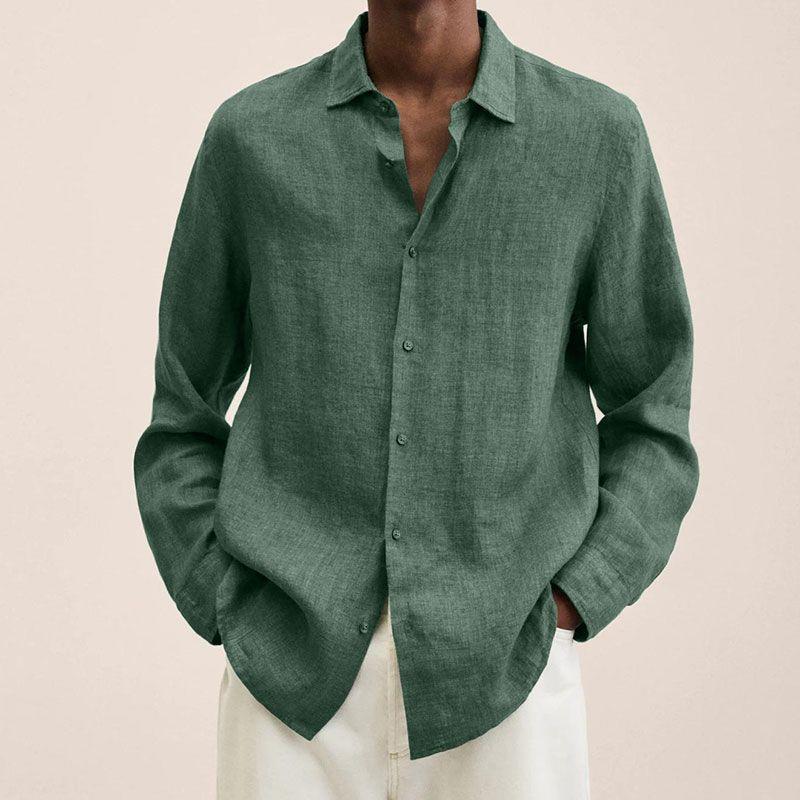 Hardfell | Men's shirt with cotton and linen lapels