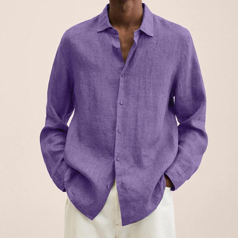 Hardfell | Men's shirt with cotton and linen lapels