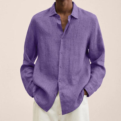 Hardfell | Men's shirt with cotton and linen lapels