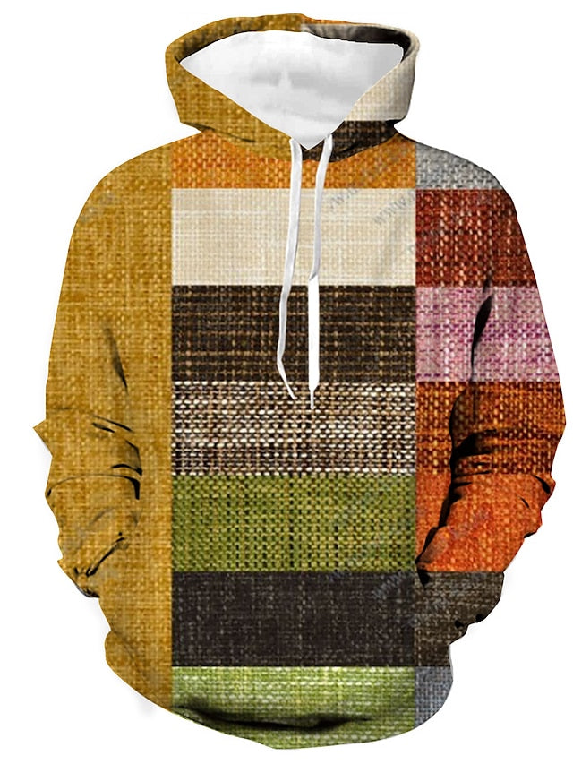 Hardfell | Stylish cotton winter hoodie with check pattern