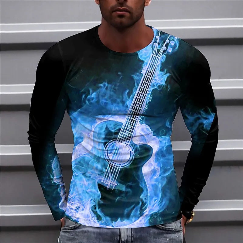 Hardfell | Chay - blue guitar sweatshirts for men