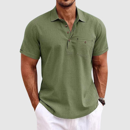 Hardfell | Tailors linen polo shirt