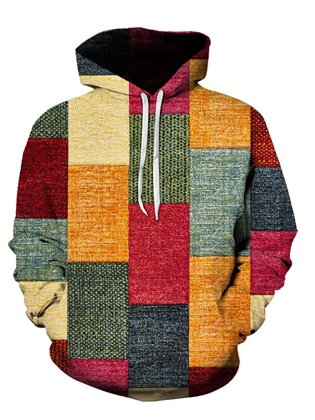 Hardfell | Stylish cotton winter hoodie with check pattern
