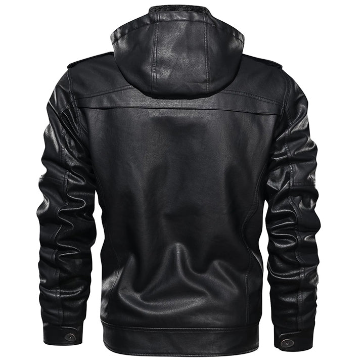 Hardfell | Plain leather jacket
