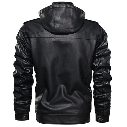 Hardfell | Plain leather jacket
