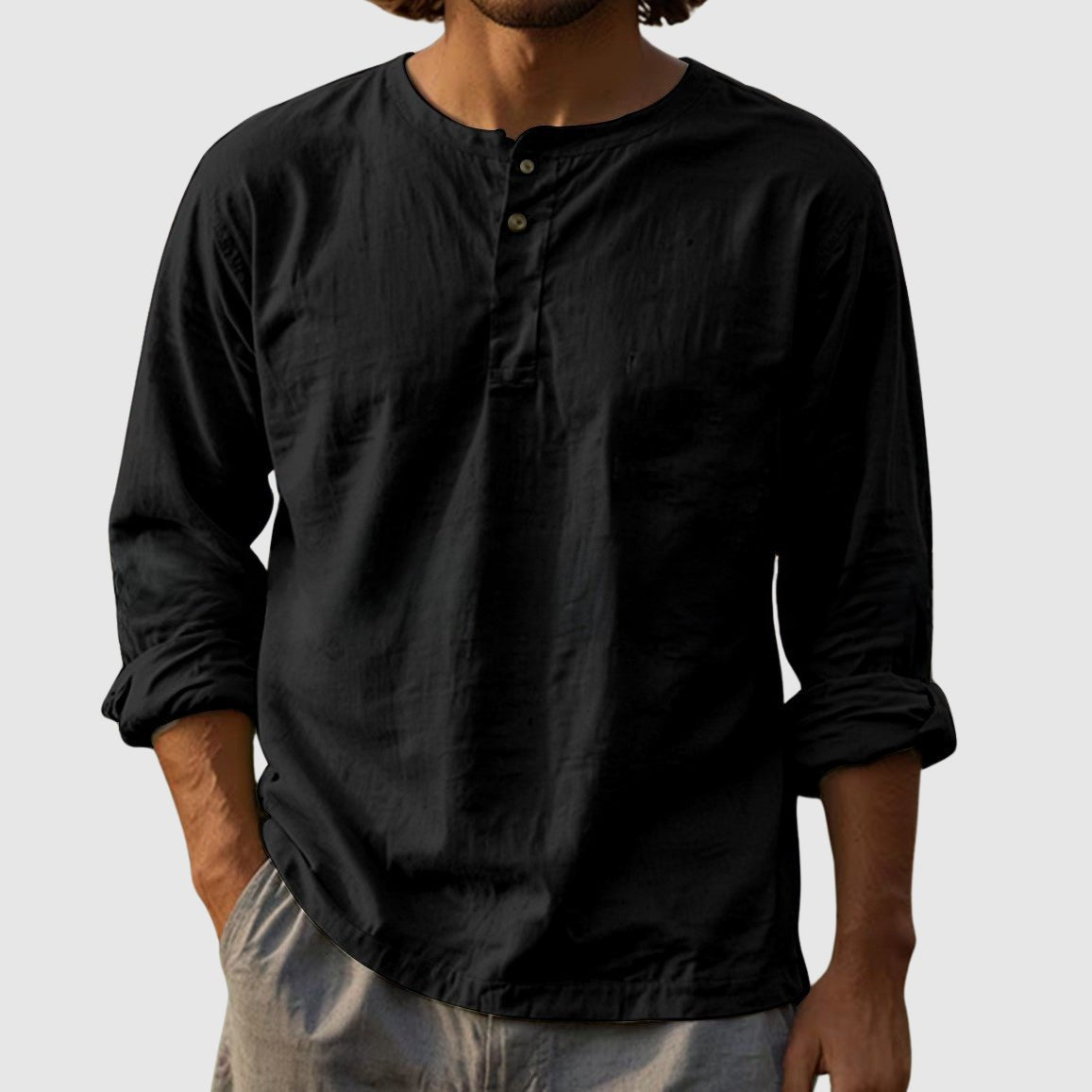 Hardfell | Rains Sandstone Classic Henley Shirt
